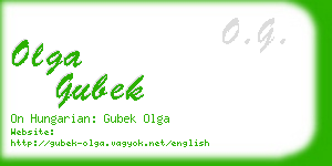 olga gubek business card